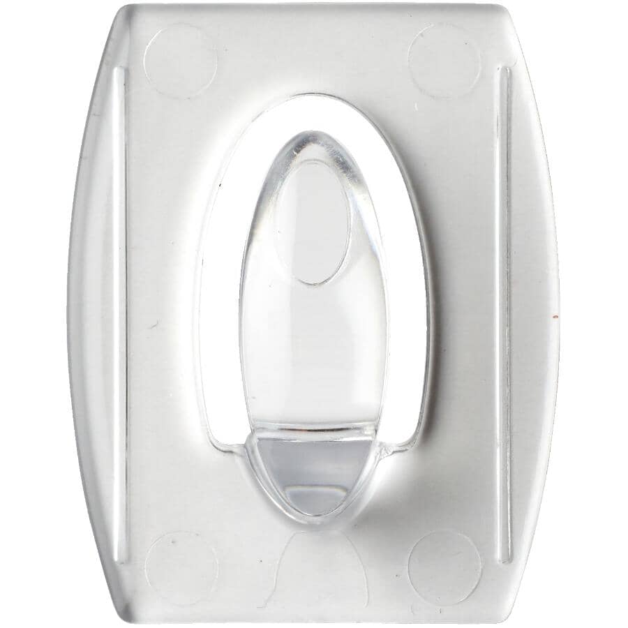 6 Hooks Plus 8 Strips Mini Clear Adhesive Hooks