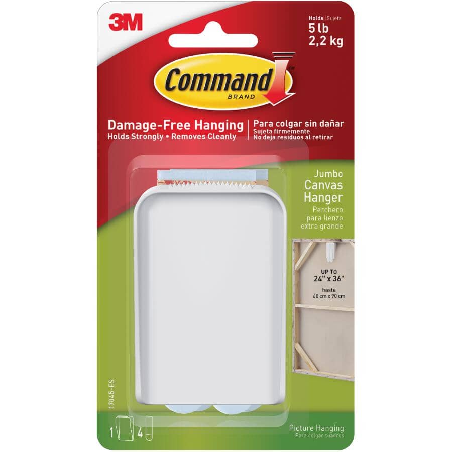 Jumbo Adhesive Canvas Picture Hanger - for Damage-Free Hanging