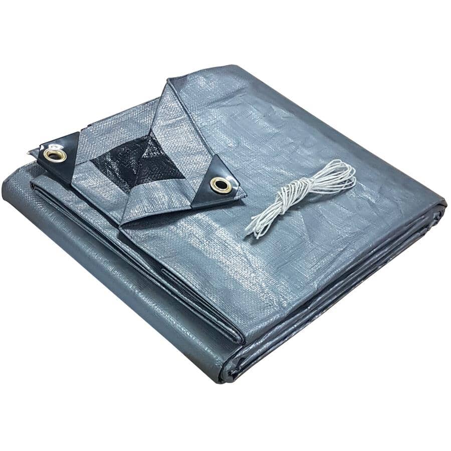 18' x 24' Silver Heavy Duty Poly Tarpaulin