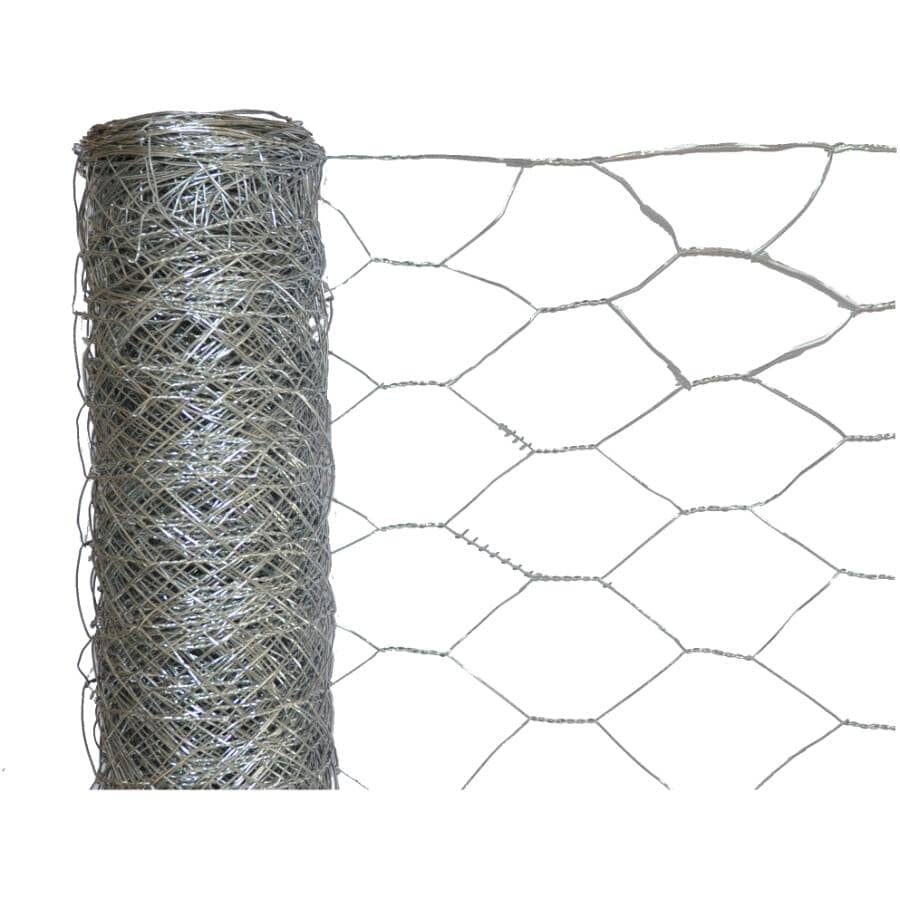 21-Gauge Galvanized Poultry Netting - 2" x 24" x 25'