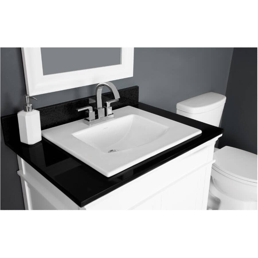 21" x 18.88" EZfix Rectangular Drop-In Basin - White