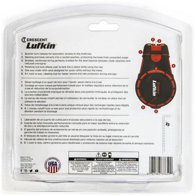 100' Chalk Reel - with 3 oz Red Chalk