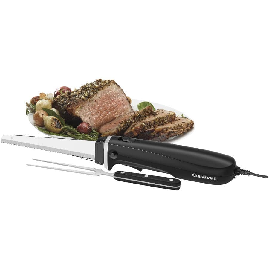 Electric Knife with Bamboo Cutting Board