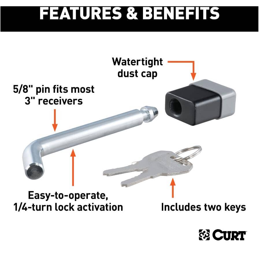 5/8" Hitch Lock - Chrome