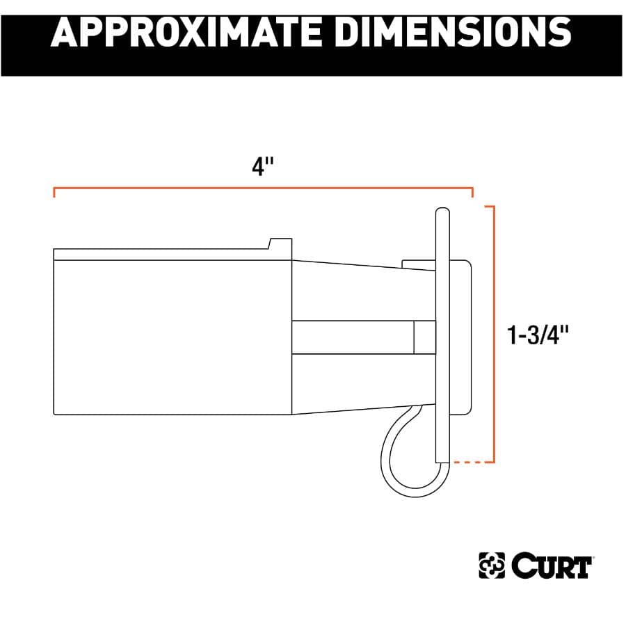7-Way RV Blade Vehicle to 4-Way Flat Trailer Electrical Adapter with Tester
