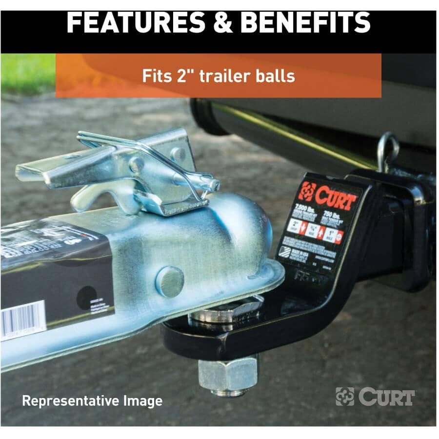 Straight-Tongue Coupler with Posi-Lock - 2" x 2-1/2"