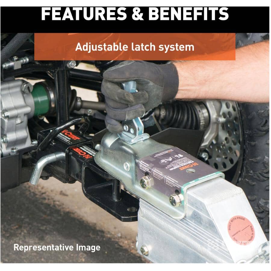 Straight-Tongue Coupler with Posi-Lock - 2" x 2-1/2"