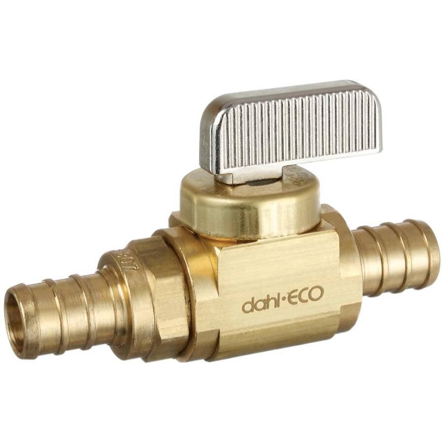 1/2" x 1/2'' PEX Brass Straight In-Line Stops & Isolation Valve