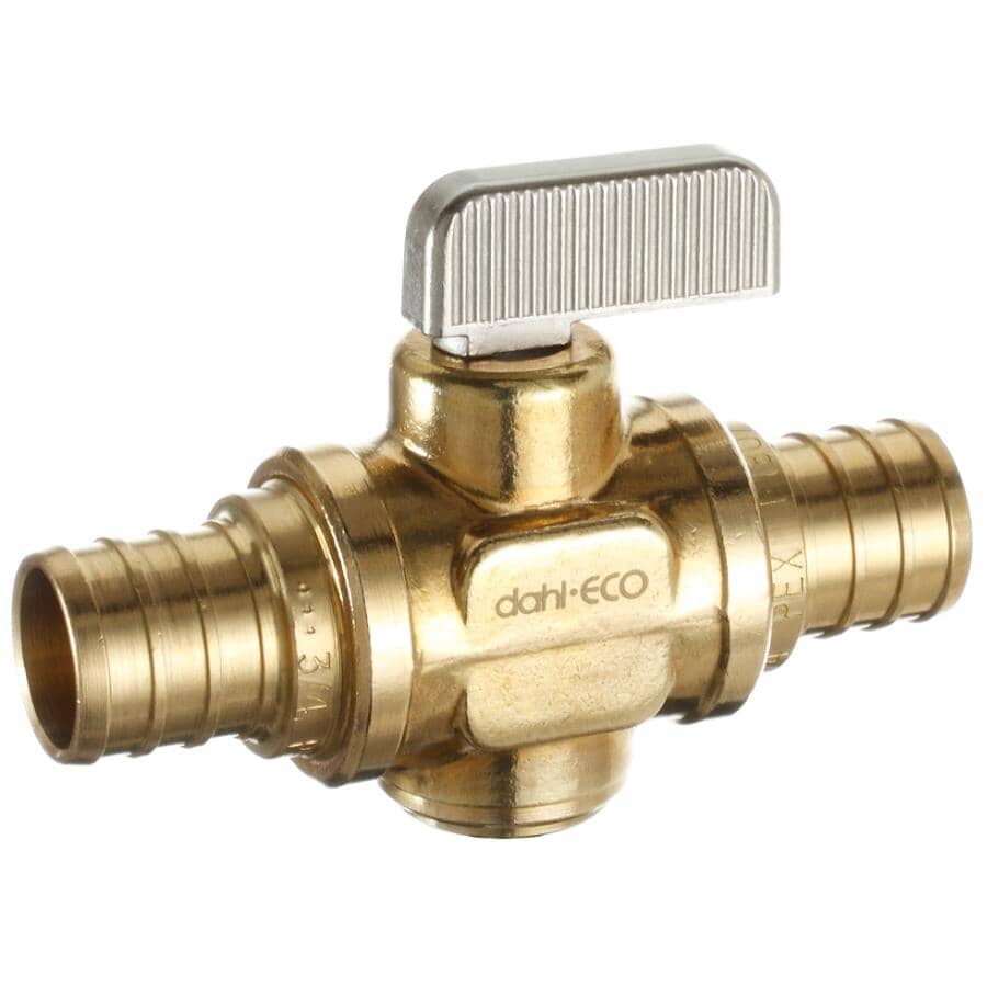 3/4" PEX x PEX Straight Stops & Isolation Valve