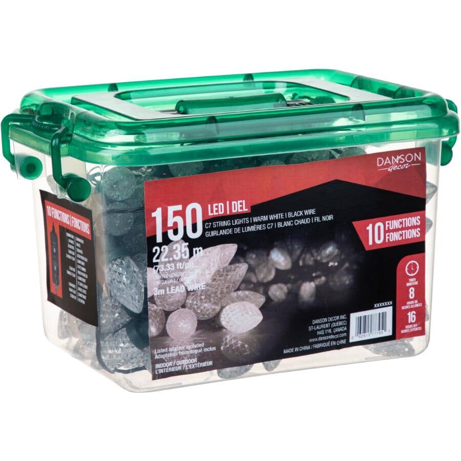 3mm 150 LED C7 Low Voltage Light Set - Warm White