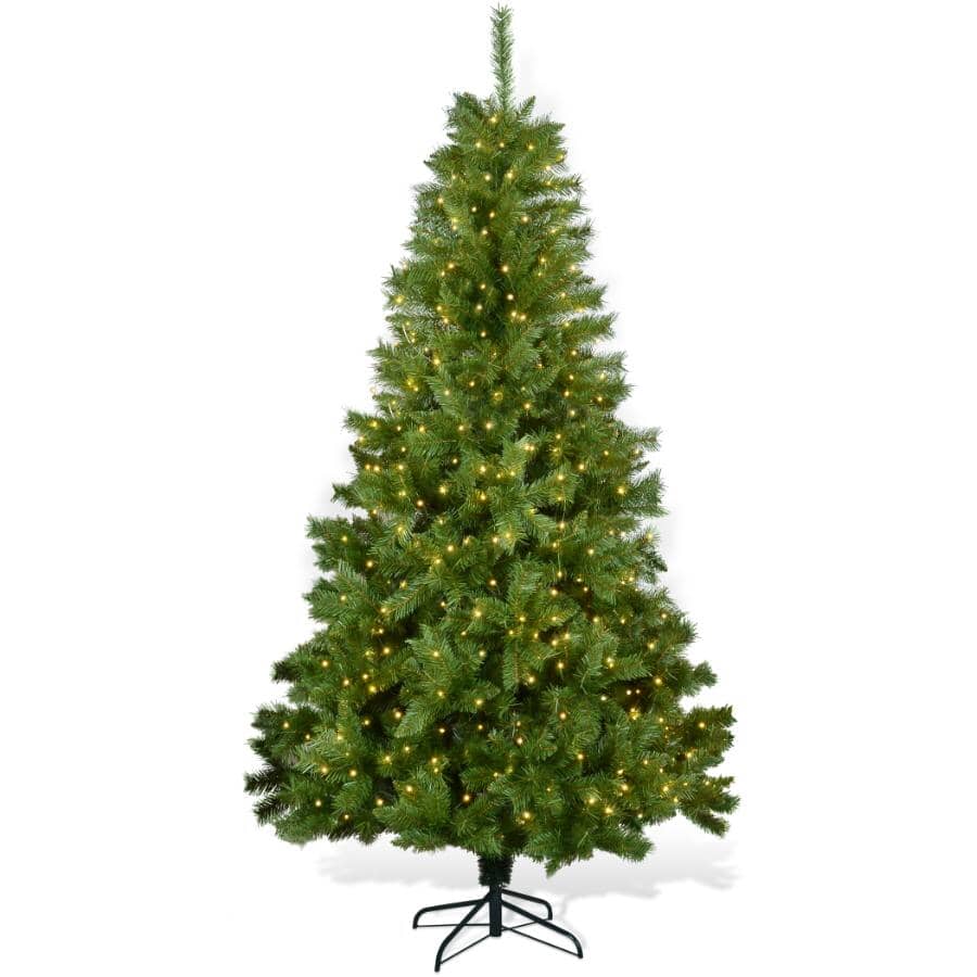 6.5' Noble Pine Tree - with 300 Warm White Microdot Tape LEDs