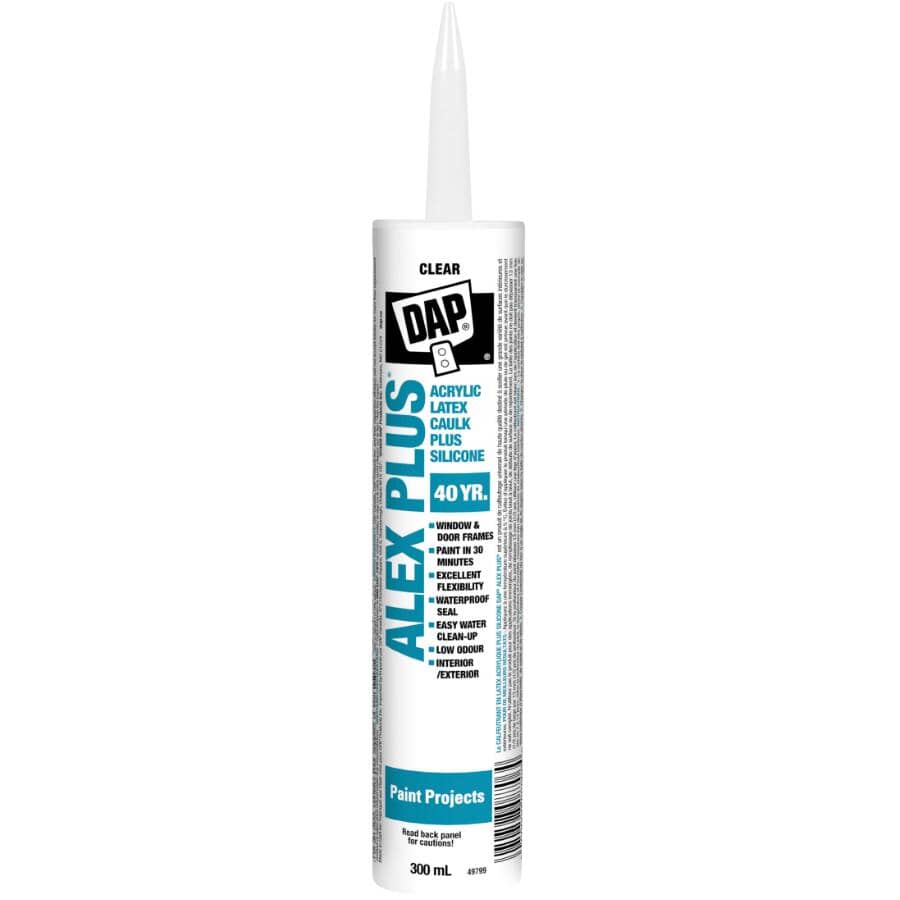 Alex Plus Acrylic Latex Caulk Plus Silicone - Clear, 300 ml