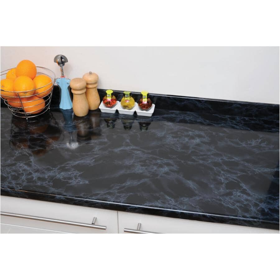 Black Marble Peel & Stick Decor Film - 17" x 78"