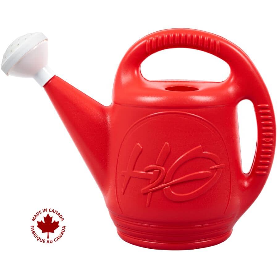 Plastic Watering Can - Red, 7.6 L