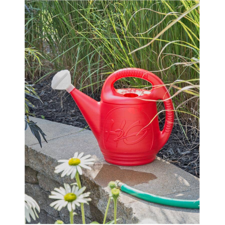 Plastic Watering Can - Red, 7.6 L