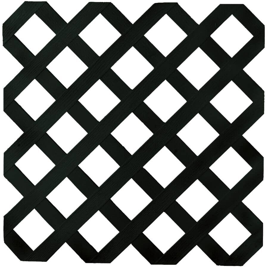 4' x 8' Black Classic Ultra Light Vinyl Lattice