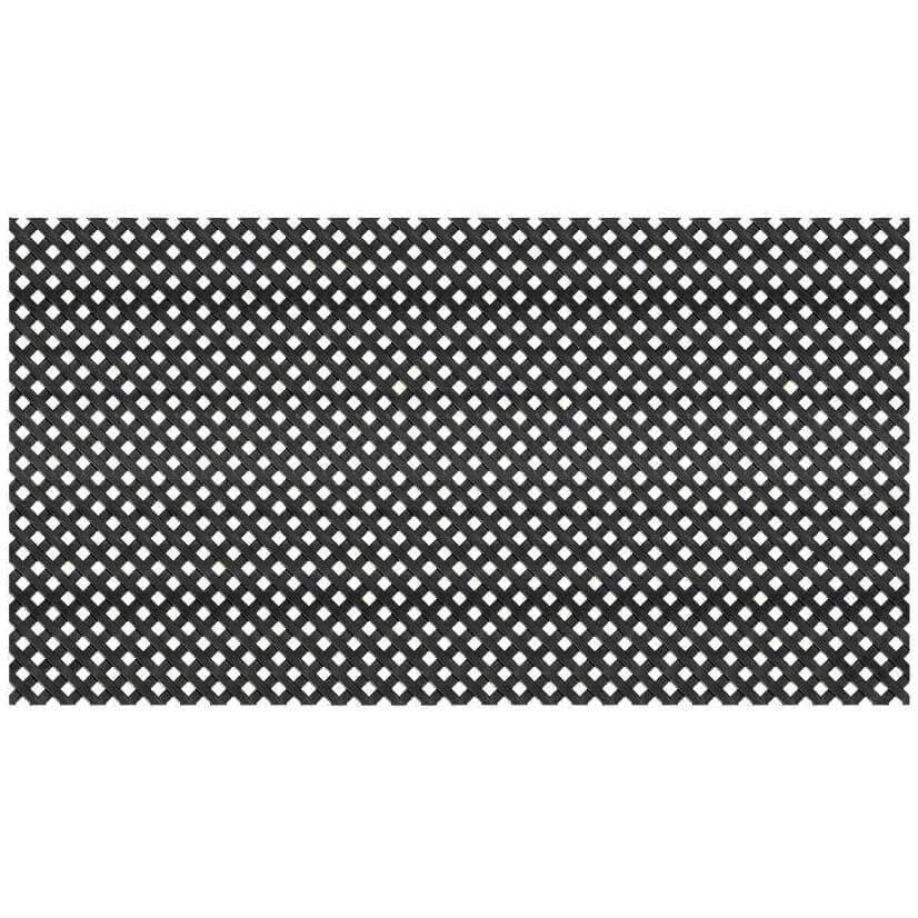 4' x 8' Diamond Vinyl Privacy Lattice - Black