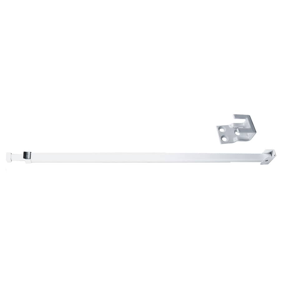 48" Adjustable White Sliding Patio Door Security Bar