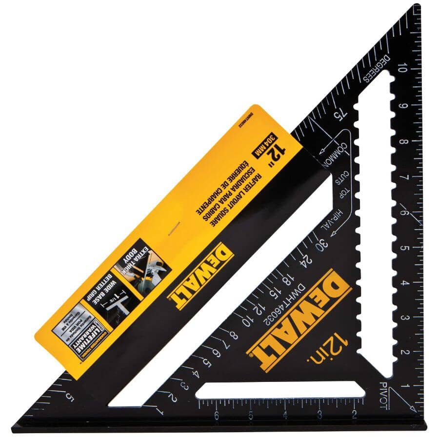 12" Quick Aluminum Rafter Square