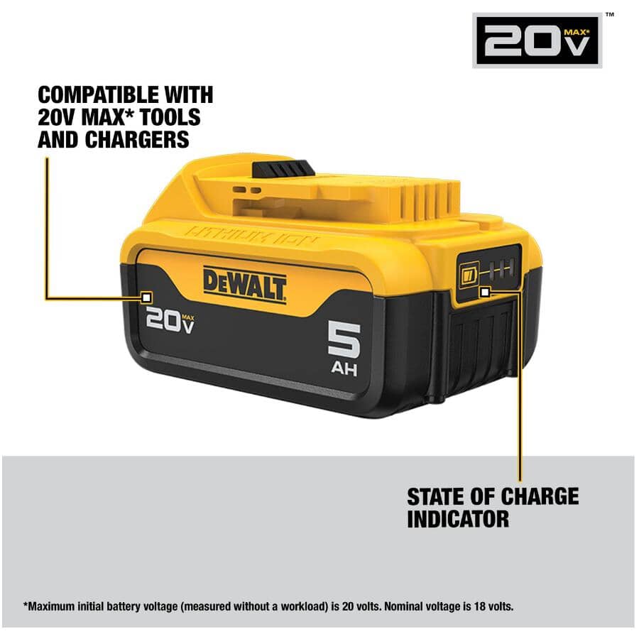 20V Max XR Lithium-Ion 5.0 Ah Battery