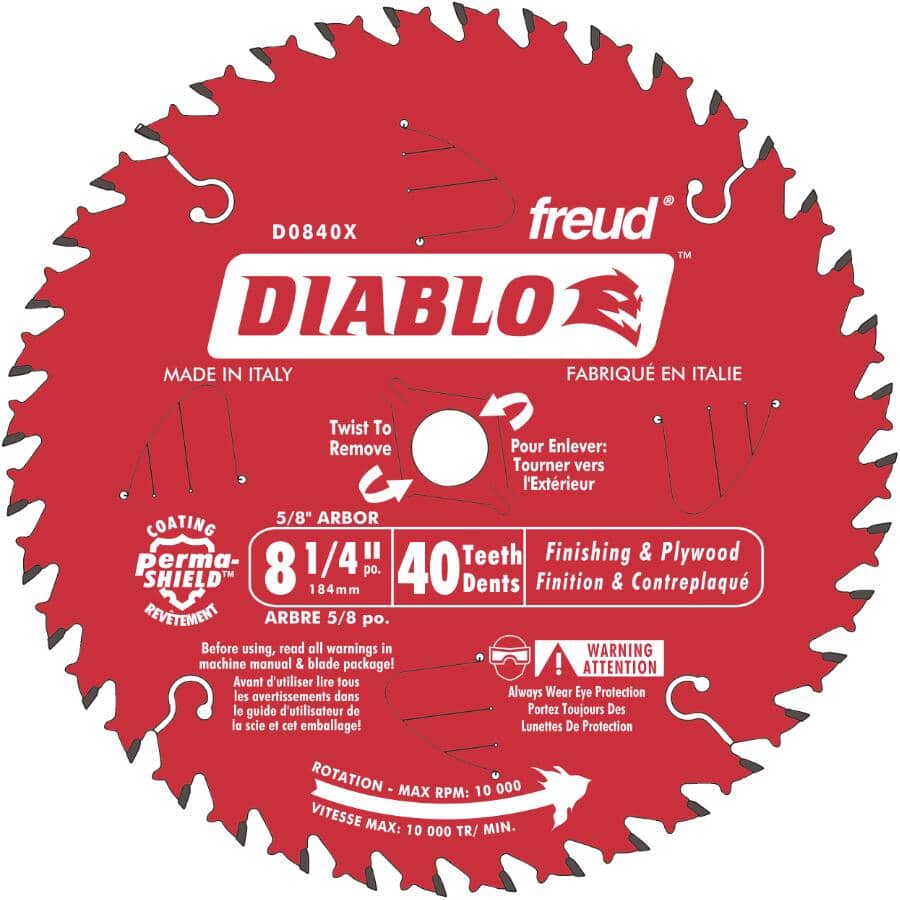 8-1/4" 40 Tooth Carbide Finishing Circular Saw Blade