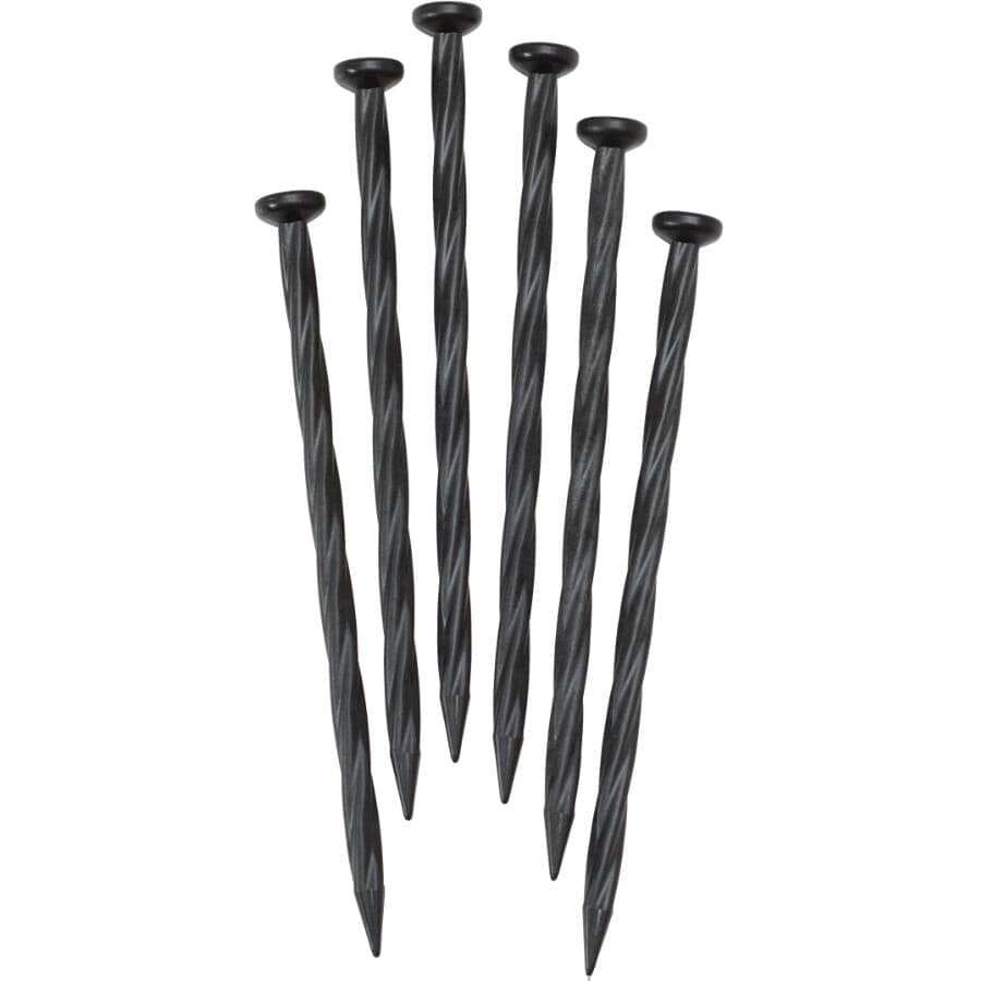 6 Pack Heavy Duty Nylon/Plastic Lawn Edging Spikes