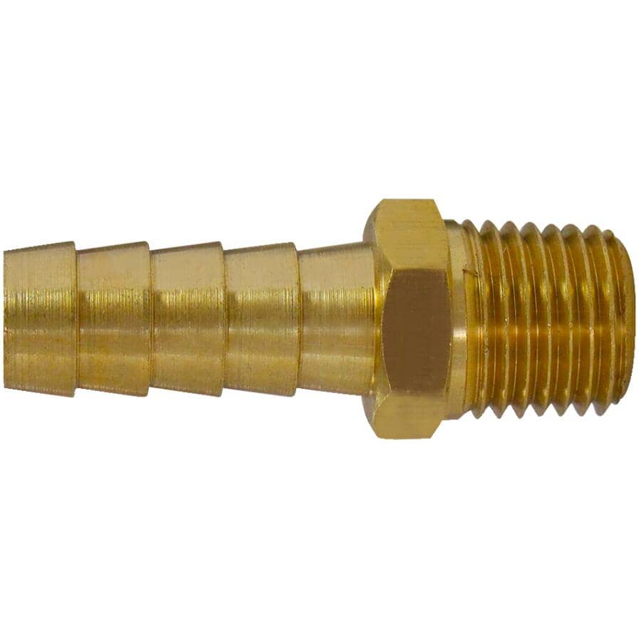 3/8" Insert x 3/8" MPT Brass Hose Connector