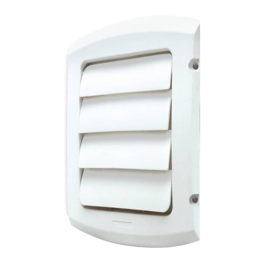 5" White Louvered Vent Cap