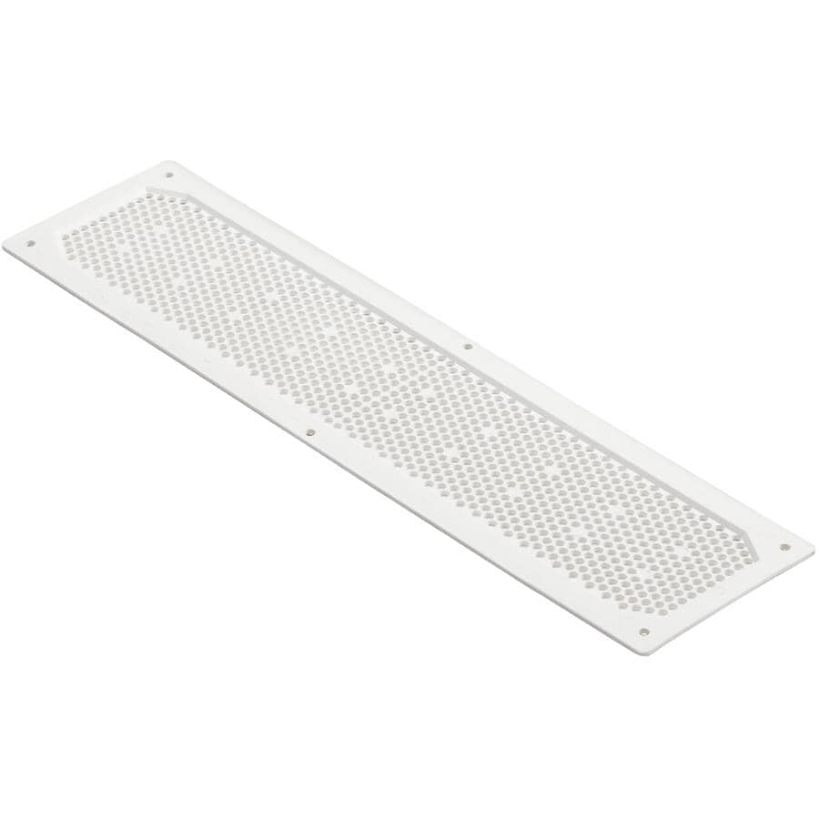 4" x 16" White Plastic Soffit Vent