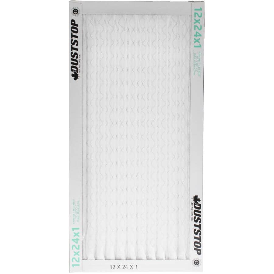 Pleated Furnace Filters - 1" x 12" x 24", 2 Pack