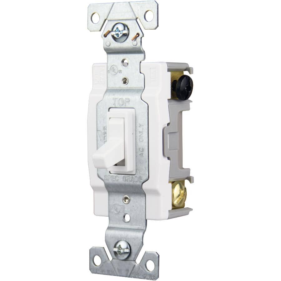 15 Amp 4 Way White Toggle Light Switch