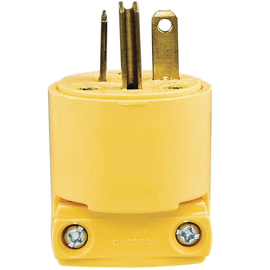 20 Amp 125V Vinyl Electrical Plug with Grip