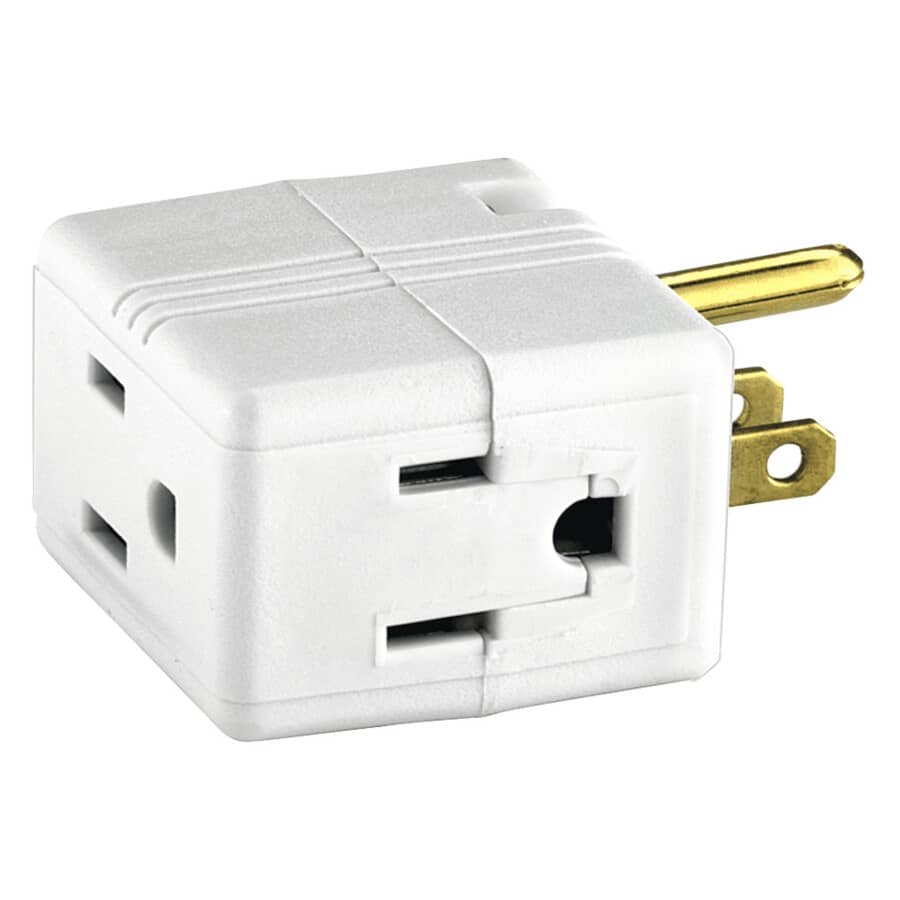 3 Outlet White Cube Wall Tap