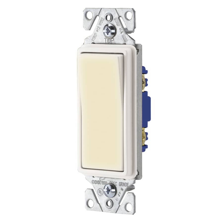 Illuminated Decorator White Light Switch