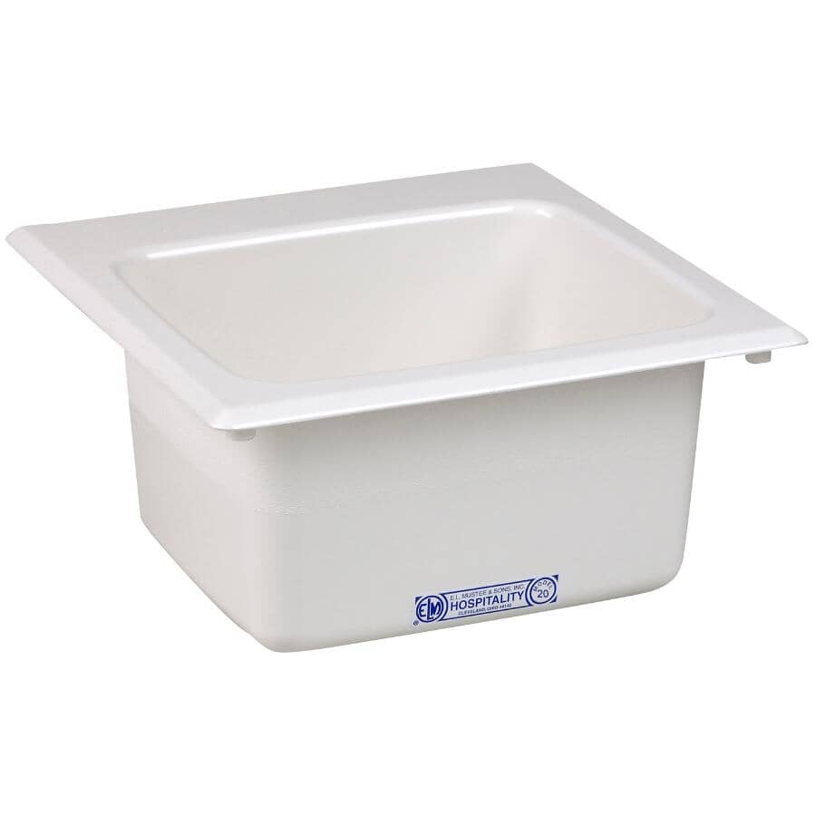 25" x 22" Fibreglass Drop-In Laundry Sink - White