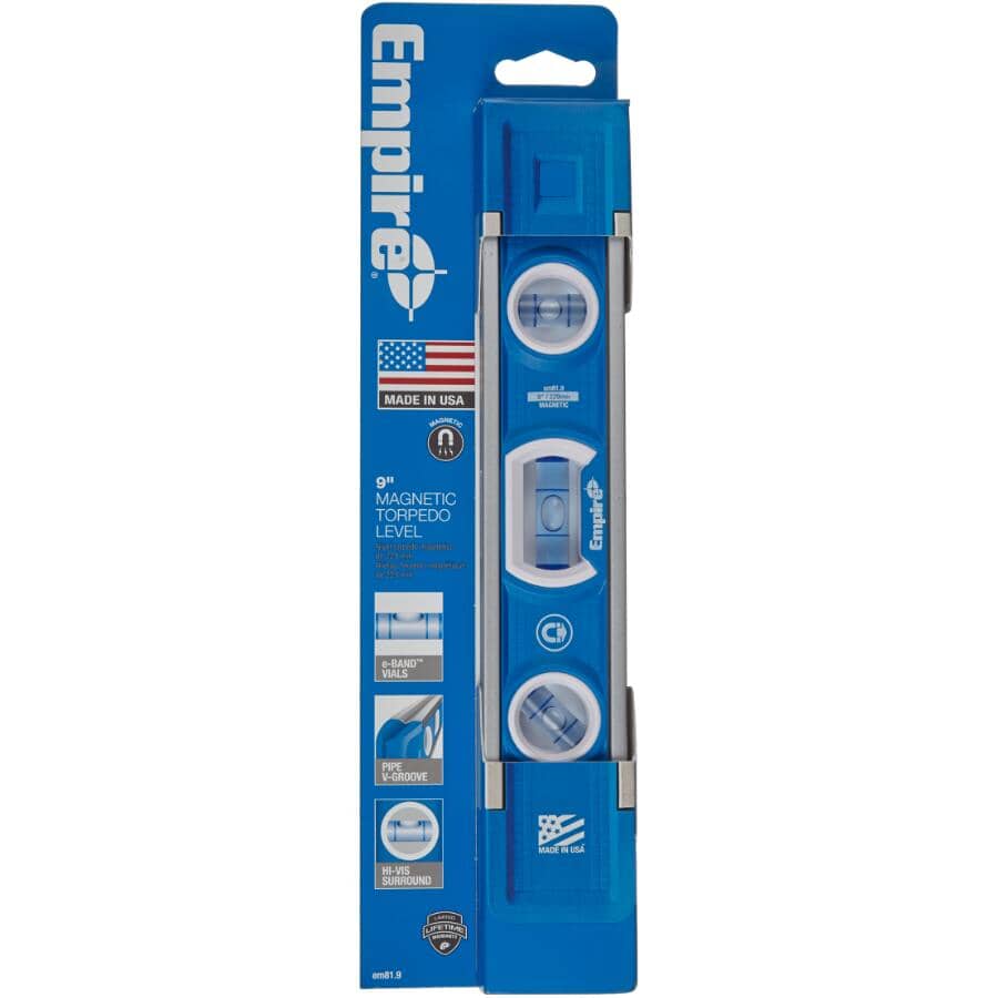 9" Magnetic Torpedo Level - with e-BAND Vials