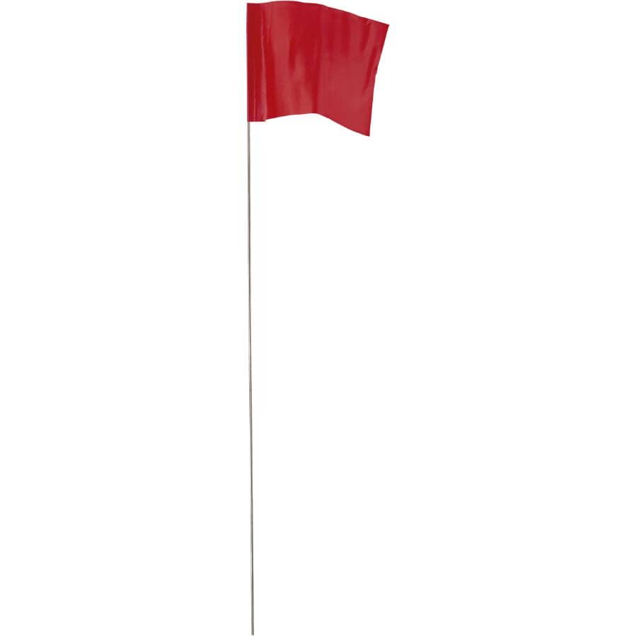 Red Stake Flags - 100 Pack