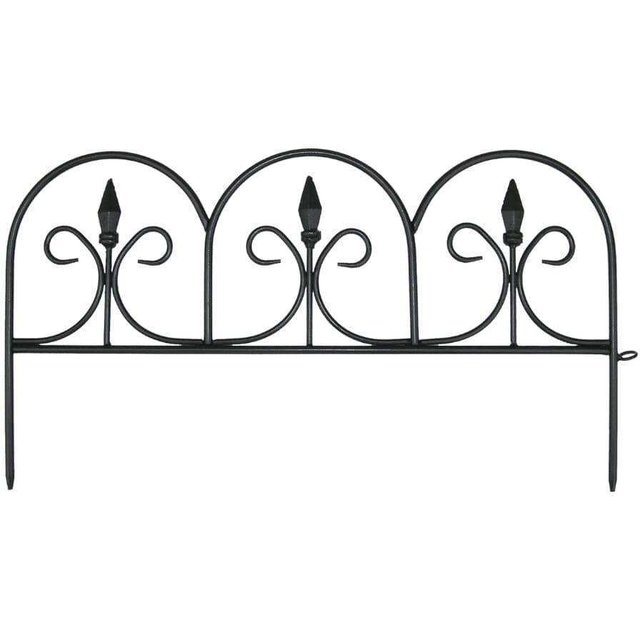 1.45' Victorian Lawn Fencing - Black