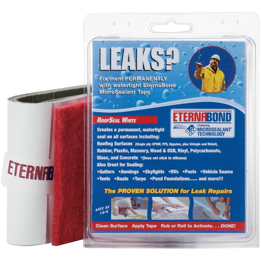 Roof, Gutter & Skylight Tape - White, 4" x 5'