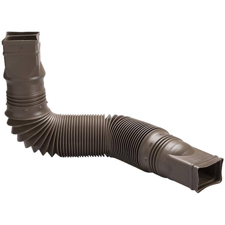 22" to 55" Flex-A-Spout Brown Gutter Downspout Extension