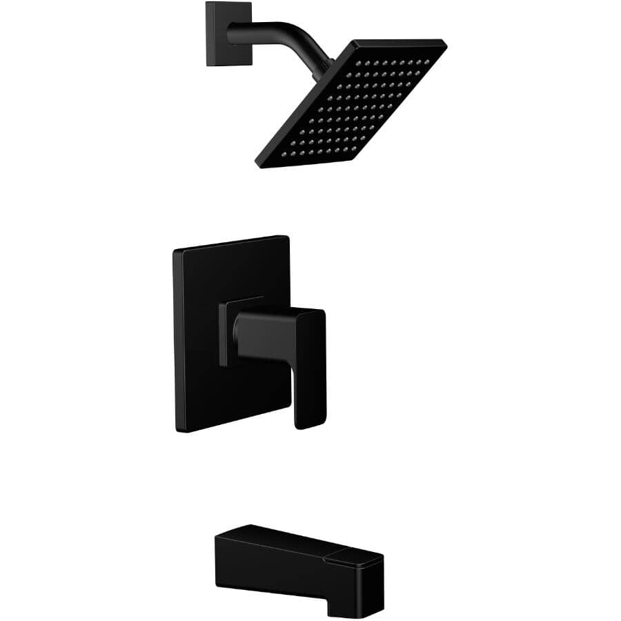 Capriza Single Handle Pressure Balanced Tub & Shower Faucet - Matte Black