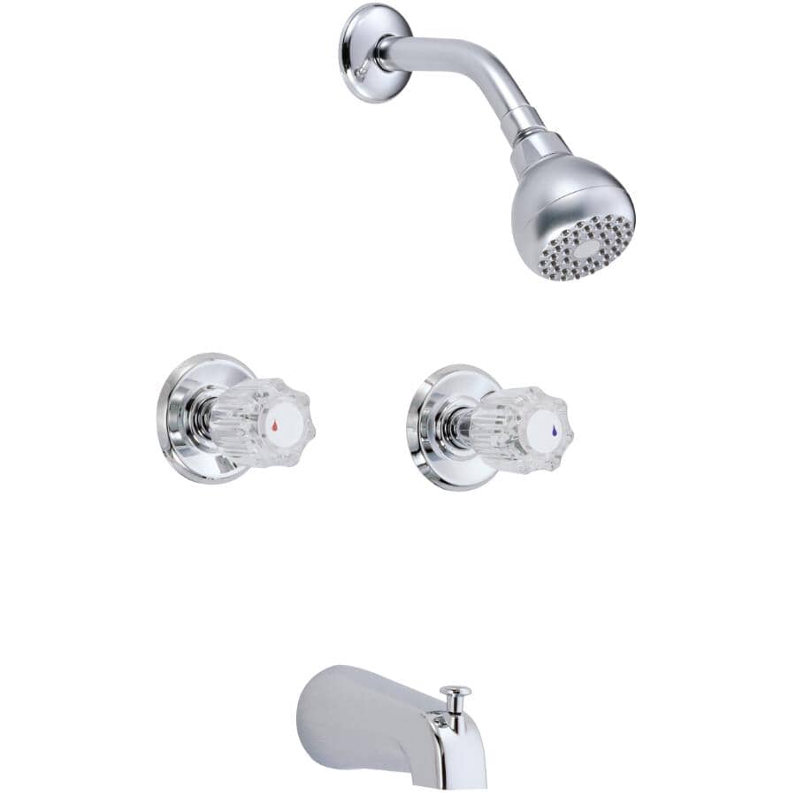 Kaveri 2 Handle Tub & Shower Faucet - Chrome