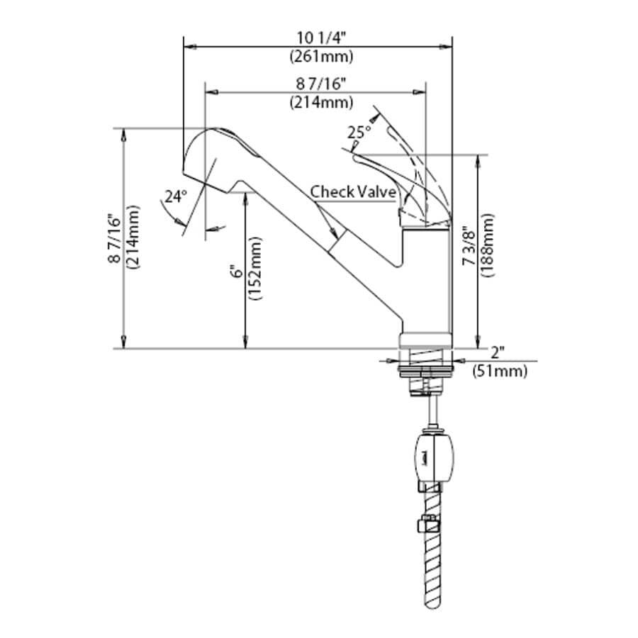 Oralie Single Handle Pull-Out Kitchen Faucet - Brushed Nickel