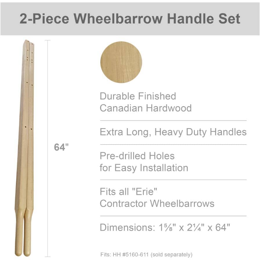 2 Piece Wheelbarrow Handle Set, for 1035