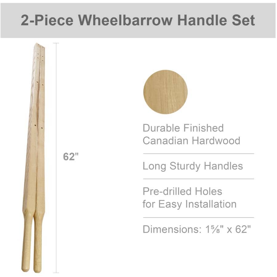 2 Piece Wheelbarrow Handle Set