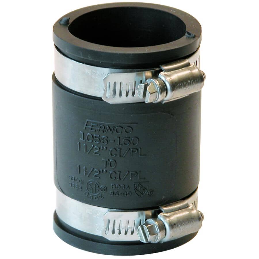 1-1/2" Plastic to Cast Iron Adjustable PVC Coupling