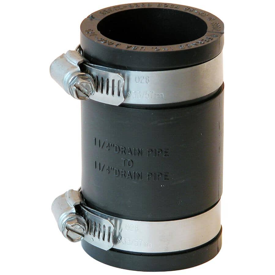 1-1/4" Plastic to Cast Iron Adjustable PVC Coupling