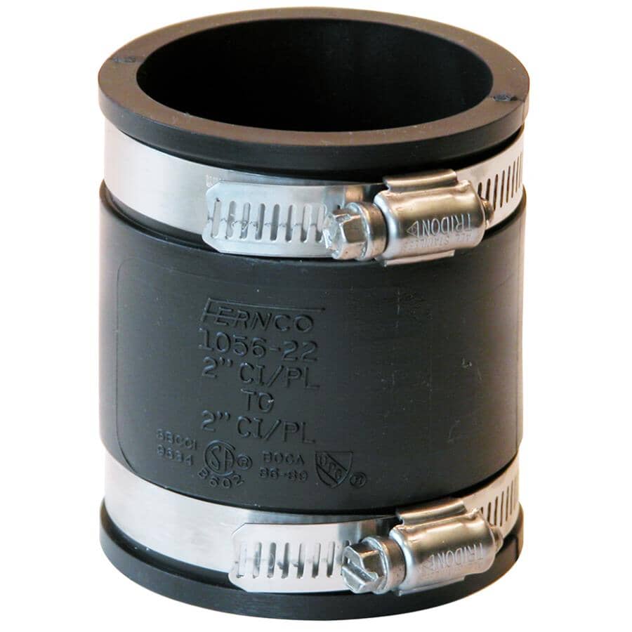 2" Plastic to Cast Iron Adjustable PVC Coupling