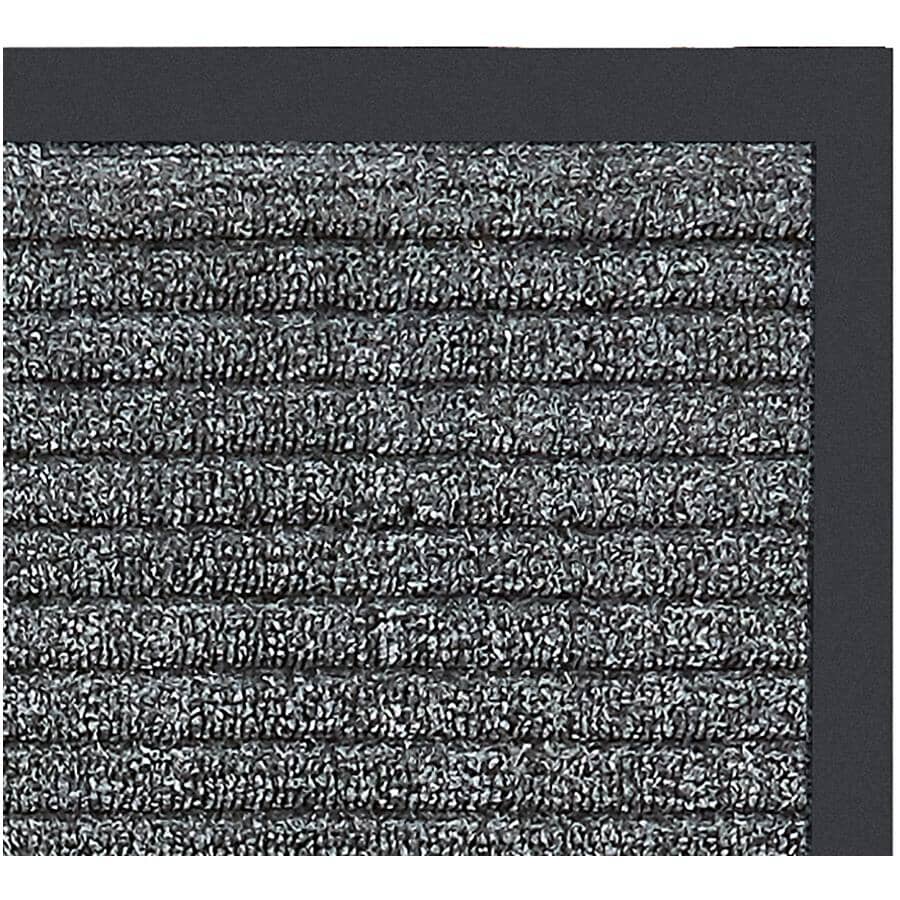 Ribbed Door Mat - Black, 36" x 60"