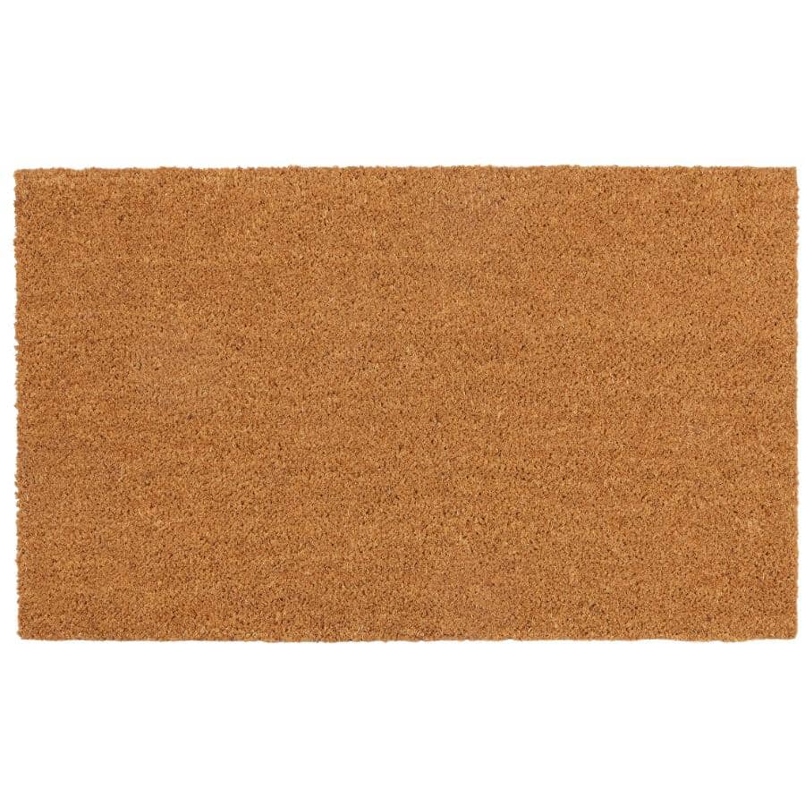 Solid Plain Coir Door Mat - 18" x 30"